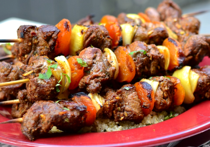 Brochette van het huis