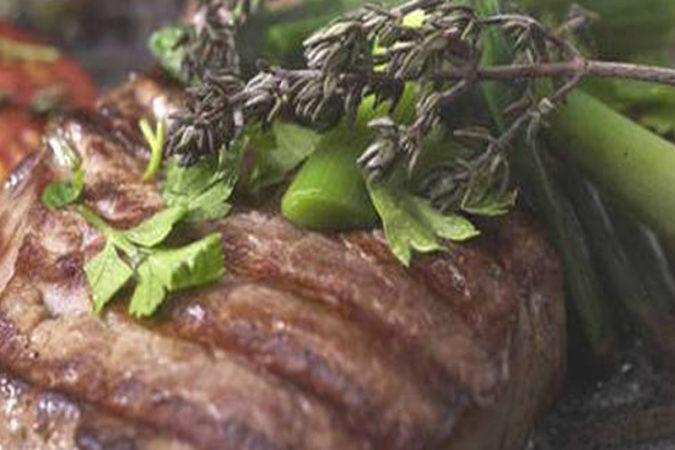 Steak grillé